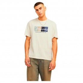 Тениска Jack & jones Portland Block Branding short sleeve T-shirt - Beige (Buttercream) тениска,мъжки,тениски,дамски,тениски,jack,&,jones,portland,block,branding,short,sleeve,t,shirt,beige,(buttercream)