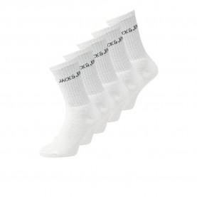 чорапи,мъжки,чорапи,jack,&,jones,regen,tennis,socks,5,pairs,white,*5,vertical,logo,(white)
