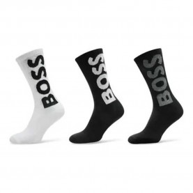 чорапи,мъжки,чорапи,boss,rib,logo,10263518,socks,3,pairs,open,miscellaneous,(white,black)