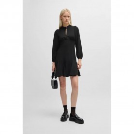 рокля,дамски,поли,и,рокли,hugo,kahera,long,sleeve,short,dress,black