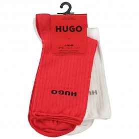 чорапи,дамски,чорапи,hugo,qs,fine,rib,cc,socks,2,pairs,red,(open,red)