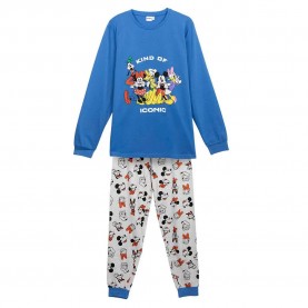 пижама,мъжки,пижами,cerdá,mickey,long,sleeve,pyjama,blue,(blue)