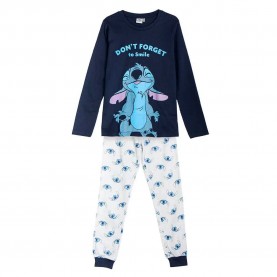 Пижама Stitch Single jersey long sleeve pyjama - Blue (Blue) пижама,детски,пижами,stitch,single,jersey,long,sleeve,pyjama,blue,(blue)