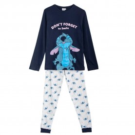 пижама,мъжки,пижами,cerdá,stitch,long,sleeve,pyjama,blue,(blue)