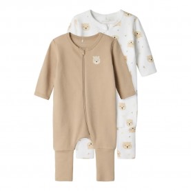 детски,пижами,name,it,oxford,bear,sleepsuit,2,units,beige,white,(oxford,tan)