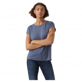 тениска,дамски,тениски,vero,moda,ava,plain,short,sleeve,t,shirt,china,blue,(blue)