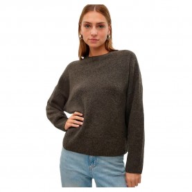блуза,дамски,пуловери,дамски,плетени,дрехи,vero,moda,boom,sweater,brown,(chocolate,torte,melange)