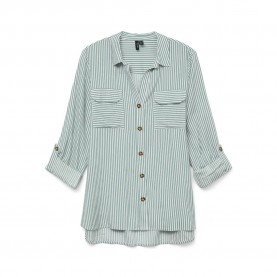 риза,с,дълъг,ръкав,дамски,блузи,дамски,ризи,vero,moda,bumpy,long,sleeve,shirt,gray,mist,snow,white,(green)