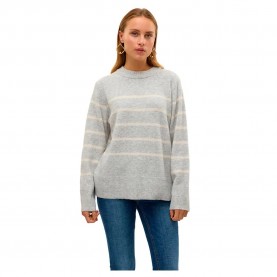 блуза,дамски,пуловери,дамски,плетени,дрехи,vero,moda,flawless,sweater,light,grey,melange,w.,birch,(grey)