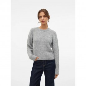 блуза,дамски,пуловери,дамски,плетени,дрехи,vero,moda,novah,sweater,medium,grey,melange,(grey)
