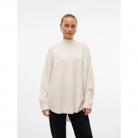 блуза,дамски,пуловери,дамски,плетени,дрехи,vero,moda,plaza,high,neck,sweater,beige,(birch,melange)