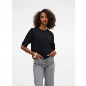 блуза,дамски,пуловери,дамски,плетени,дрехи,vero,moda,silje,2,4,oversize,short,sleeve,sweater,black