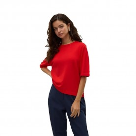 блуза,дамски,пуловери,дамски,плетени,дрехи,vero,moda,silje,2,4,oversize,short,sleeve,sweater,high,risk,red,(red)