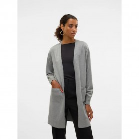 жилетка,дамски,пуловери,дамски,плетени,дрехи,vero,moda,silje,long,cardigan,medium,grey,melange,(grey)