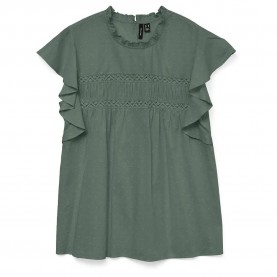 дамски,блузи,дамски,ризи,vero,moda,trine,sleeveless,blouse,laurel,wreath,(green)