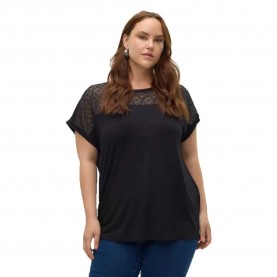 тениска,дамски,тениски,vero,moda,curve,canne,short,sleeve,t,shirt,black,(black)