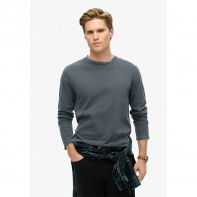 Тениска Superdry Classic Essential long sleeve T-shirt - Grey (Washed Eclipse Navy) тениска,мъжки,тениски,superdry,classic,essential,long,sleeve,t,shirt,grey,(washed,eclipse,navy)