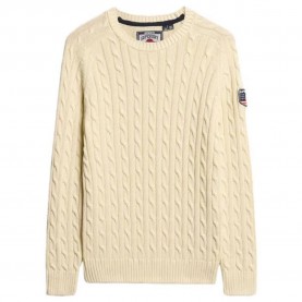 блуза,дамски,пуловери,дамски,плетени,дрехи,superdry,slouchy,cable,sweater,natural,white,(beige)