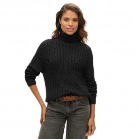 блуза,дамски,пуловери,дамски,плетени,дрехи,superdry,w6110614a,high,neck,sweater,black