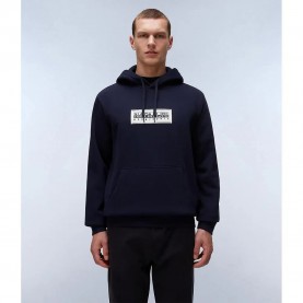 суичър,мъжки,пуловери,napapijri,box,logo,hoodie,blue,marine,(blue)
