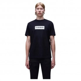 тениска,мъжки,тениски,napapijri,box,logo,short,sleeve,t,shirt,black