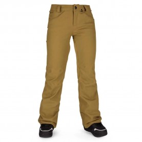 панталони,дамски,панталони,volcom,species,stretch,pants,brown