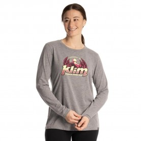 тениска,дамски,тениски,klim,estelle,long,sleeve,t,shirt,heathered,gray,fuchsia,red,(grey)