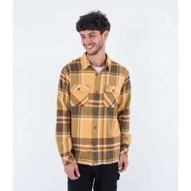 риза,с,дълъг,ръкав,мъжки,ризи,hurley,santa,cruz,shorline,long,sleeve,shirt,pebble,(brown)