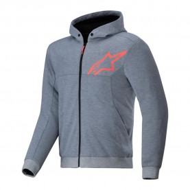 блуза,мъжки,пуловери,alpinestars,chrome,v2,sport,full,zip,sweatshirt,grey,heather,red,fluo,(grey)
