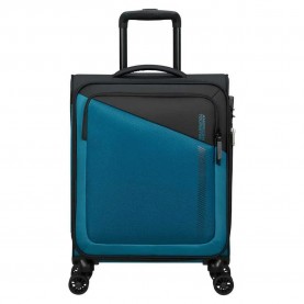 куфари,american,tourister,daring,dash,spinner,55,23,25,tsa,39,46l,expandable,trolley,bag,blue,(black,blue)