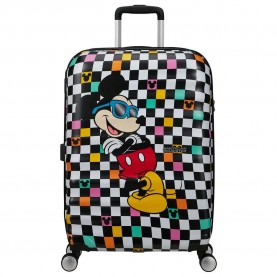 куфари,american,tourister,wavebreaker,marvel,spinner,67,24,tsa,64l,trolley,bag,mickey,check,(multicolor)