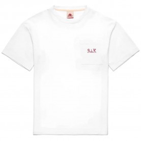 Тениска Kappa Mirfak short sleeve T-shirt - White (White) тениска,мъжки,тениски,дамски,тениски,kappa,mirfak,short,sleeve,t,shirt,white,(white)
