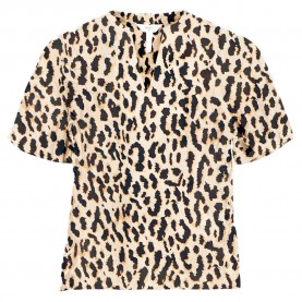 дамски,блузи,дамски,ризи,object,karina,short,sleeve,blouse,beige,(sandshell,aop,leopard)