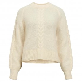 блуза,дамски,пуловери,дамски,плетени,дрехи,object,nete,sweater,sandshell,detail,melange,(beige)