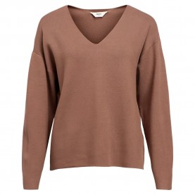 блуза,дамски,пуловери,дамски,плетени,дрехи,object,reynard,v,neck,sweater,morel,(brown)