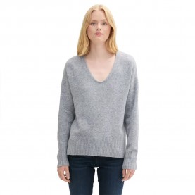 блуза,дамски,пуловери,дамски,плетени,дрехи,tom,tailor,cozy,v,neck,sweater,grey