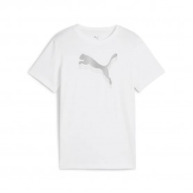 Тениска Puma 685808 Ess Metallic short sleeve T-shirt - White тениска,детски,тениски,puma,685808,ess,metallic,short,sleeve,t,shirt,white