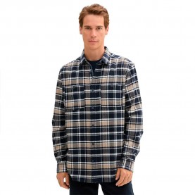 карирана,риза,мъжки,ризи,tom,tailor,comfort,checked,long,sleeve,shirt,blue
