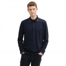 Шапка Tom tailor Detailed long sleeve polo - Blue (Sky Captain Blue) шапка,мъжки,блузи,с,яка,tom,tailor,detailed,long,sleeve,polo,blue,(sky,captain,blue)