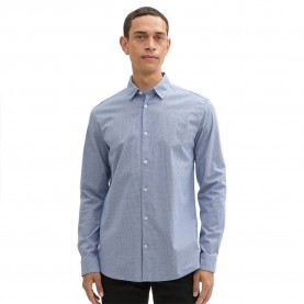 риза,с,дълъг,ръкав,мъжки,ризи,tom,tailor,fitted,stretch,long,sleeve,shirt,blue
