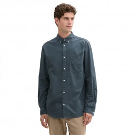 риза,с,дълъг,ръкав,мъжки,ризи,tom,tailor,oxford,long,sleeve,shirt,stormy,blue,(blue)