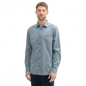 риза,с,дълъг,ръкав,мъжки,ризи,tom,tailor,structured,long,sleeve,shirt,blue