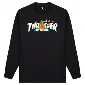 тениска,мъжки,тениски,thrasher,vortex,long,sleeve,t,shirt,black,(black)