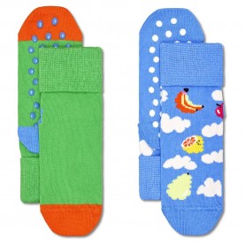 чорапи,детски,чорапи,happy,socks,antislip,cloudy,fruit,socks,2,pairs,green,blue,(blue)