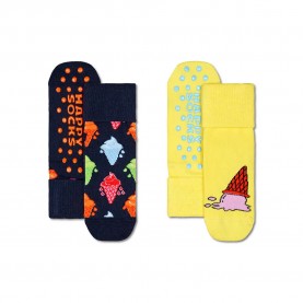 чорапи,детски,чорапи,happy,socks,ice,cream,anti,slip,socks,2,pairs,yellow,black,(yellow)