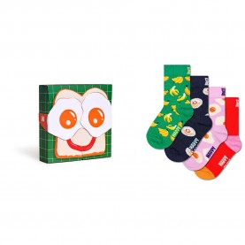 чорапи,детски,чорапи,happy,socks,mask,gift,set,crew,socks,4,pairs,multicolor,(green)