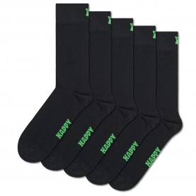 чорапи,мъжки,чорапи,happy,socks,solids,crew,socks,5,pairs,black,(black)
