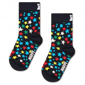 чорапи,детски,чорапи,happy,socks,stars,crew,socks,black