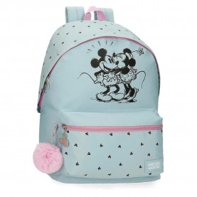 юношеска,раница,раници,disney,mickey,y,minnie,kisses,junior,backpack,blue