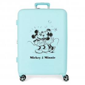 Disney Mickey & Minnie Kisses 70 cm 81L trolley bag - Blue (Blue) куфари,disney,mickey,&,minnie,kisses,70,cm,81l,trolley,bag,blue,(blue)